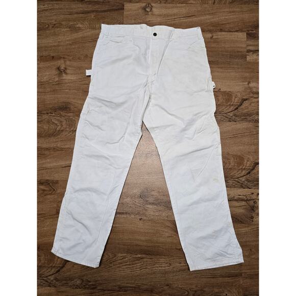 Dickies Sherwin Williams Mens 40x32 Painter Pants White Workwear Utility - Picture 1 of 16